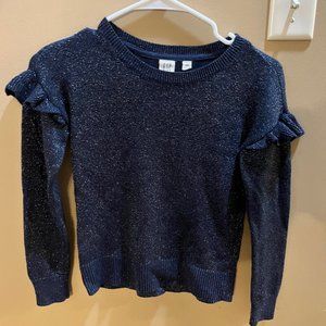 Girl's GAP Kids Blue Sparkle Sweater Size 10
